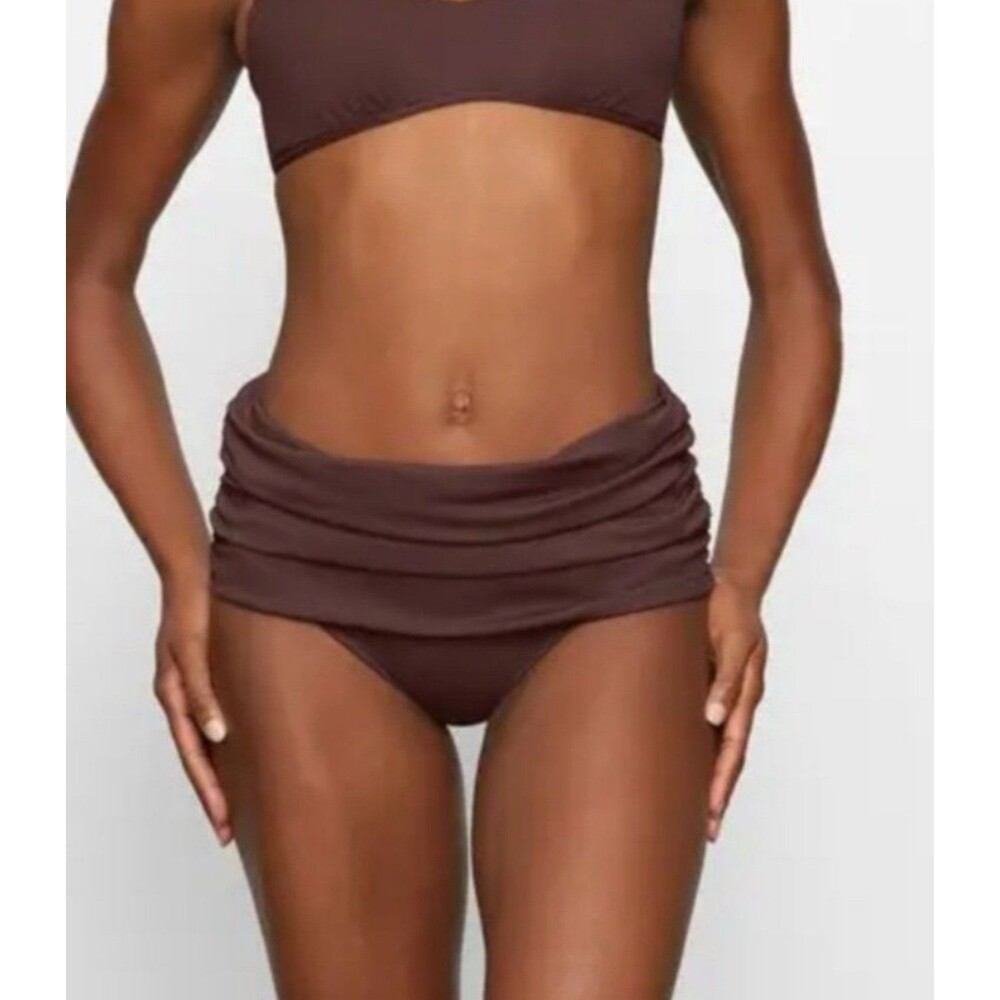 Sculpting High Waist Swim Bottom Cocoa