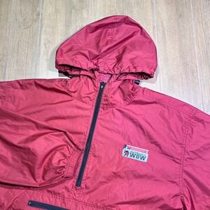 Disney Walt Disney World Mickey Mouse Quarter Zip Windbreaker Red vintage
