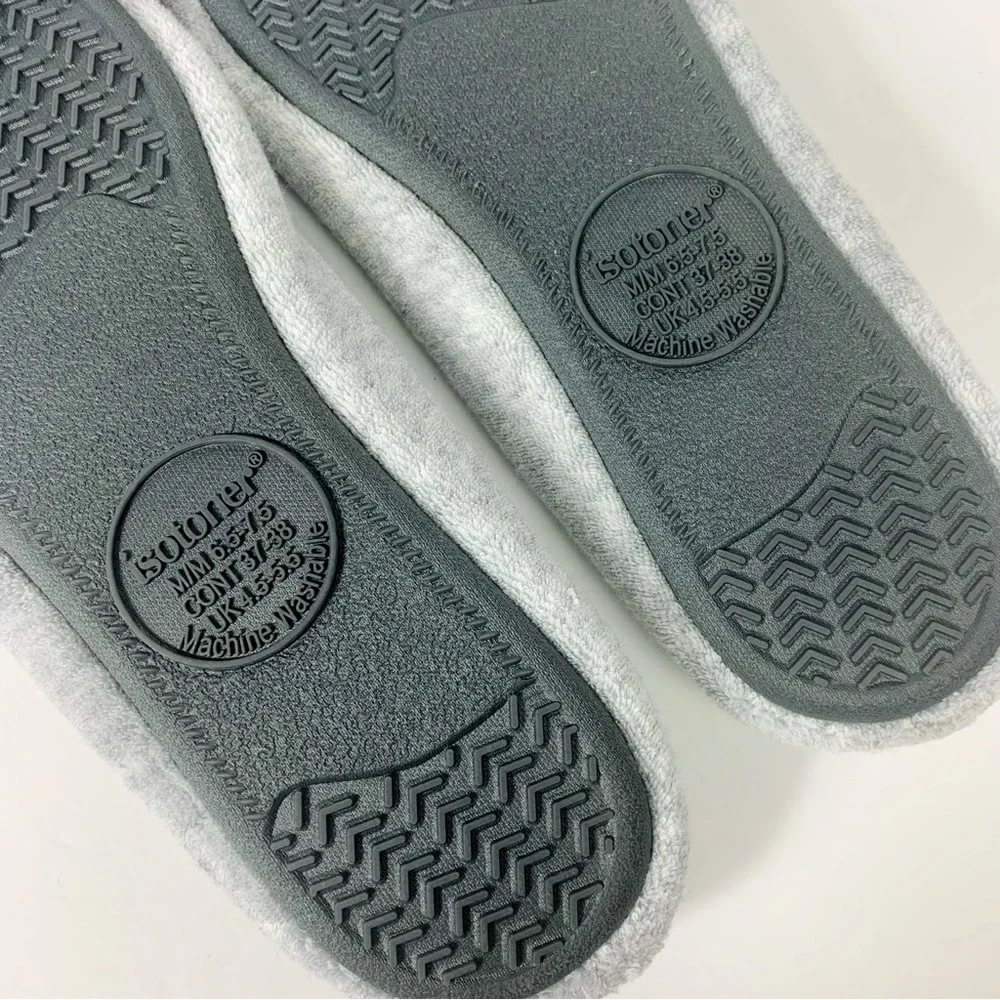 Isotoner Cozy Ballet Slippers Gray | Women’s Medium | Comfy Essential - Picture 5 of 10