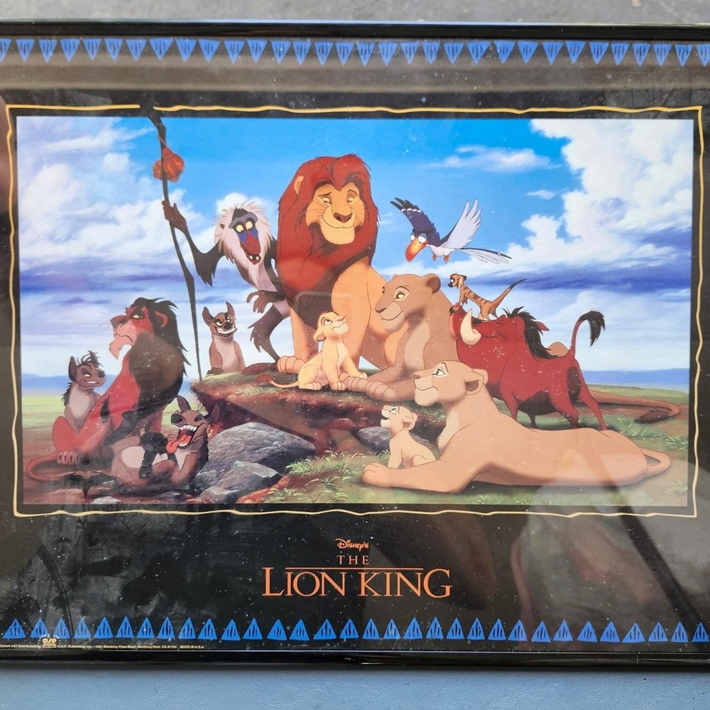 Vintage Disney The Lion King‎ Framed Art Print OSP Publishing Pride Rock 90s