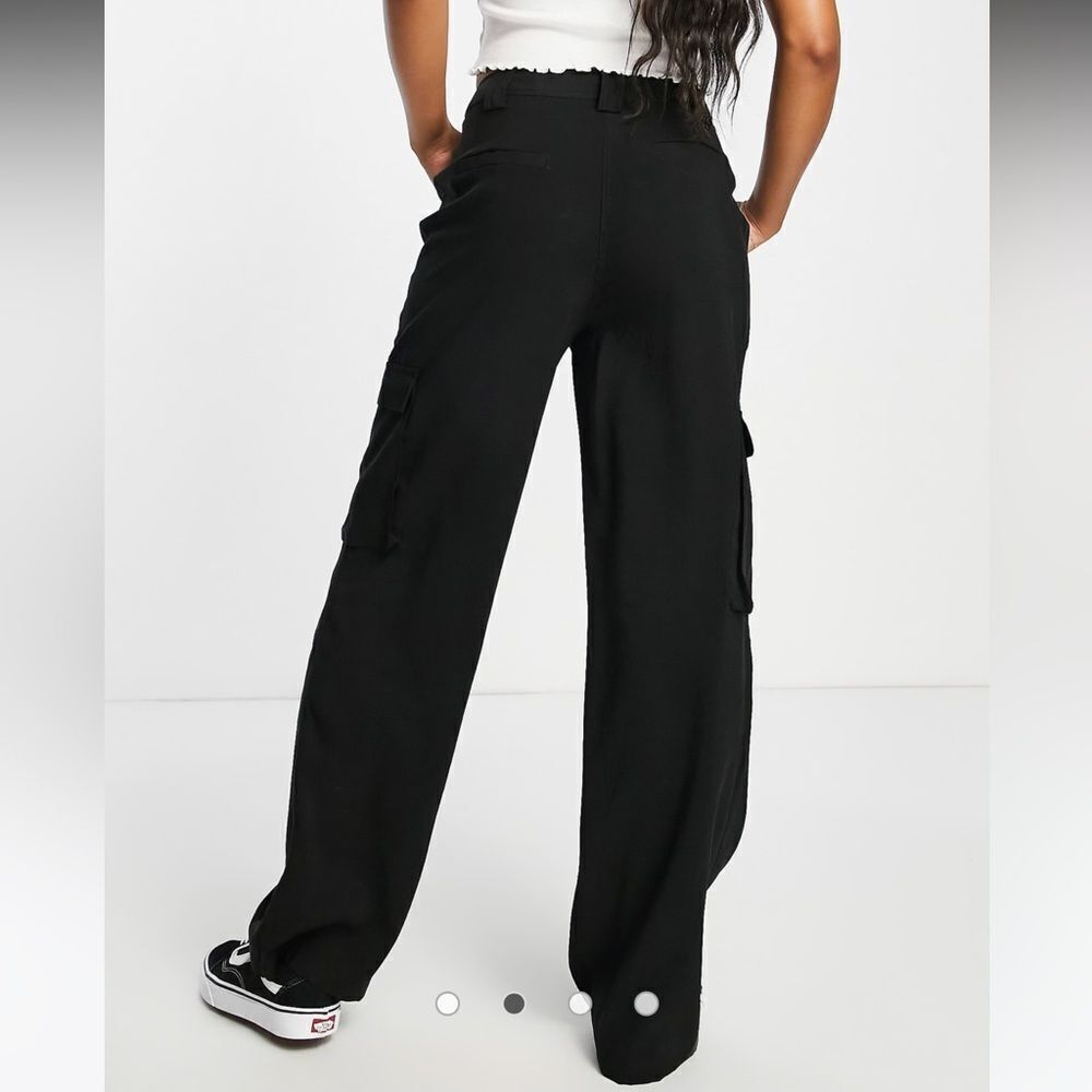 Black cotton on CARGO pants #12 - Picture 3 of 10