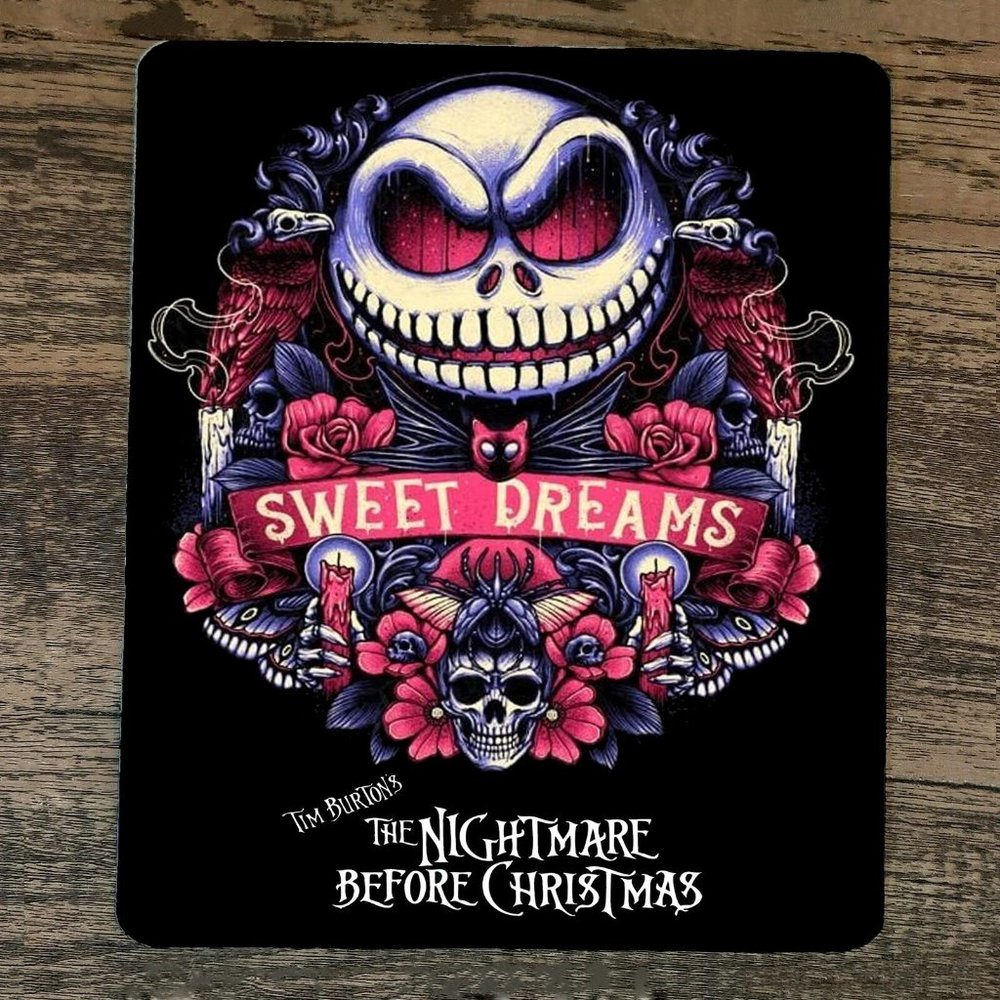 Mouse Pad Sweet Dreams Nightmare‎ Before Christmas Xmas