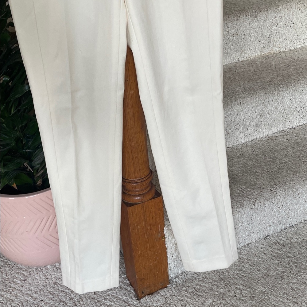 J. Crew Cream Maddie Slim Ankle Trousers 2 - Picture 3 of 14