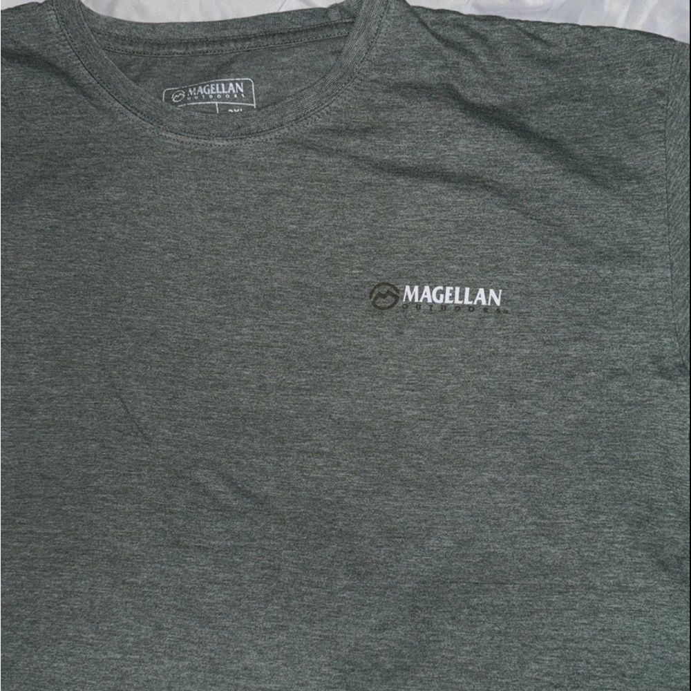 Magellan Outdoors Lake Graphic T Shirt Mens 2XL Green Fishing Tee - Picture 2 of 3
