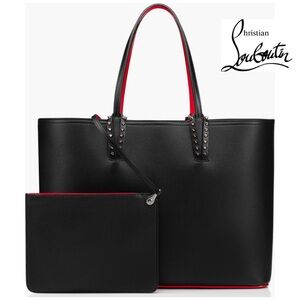 NWT Christian Louboutin Cabata Calfskin Leather Tote Bag with Removable Clotch