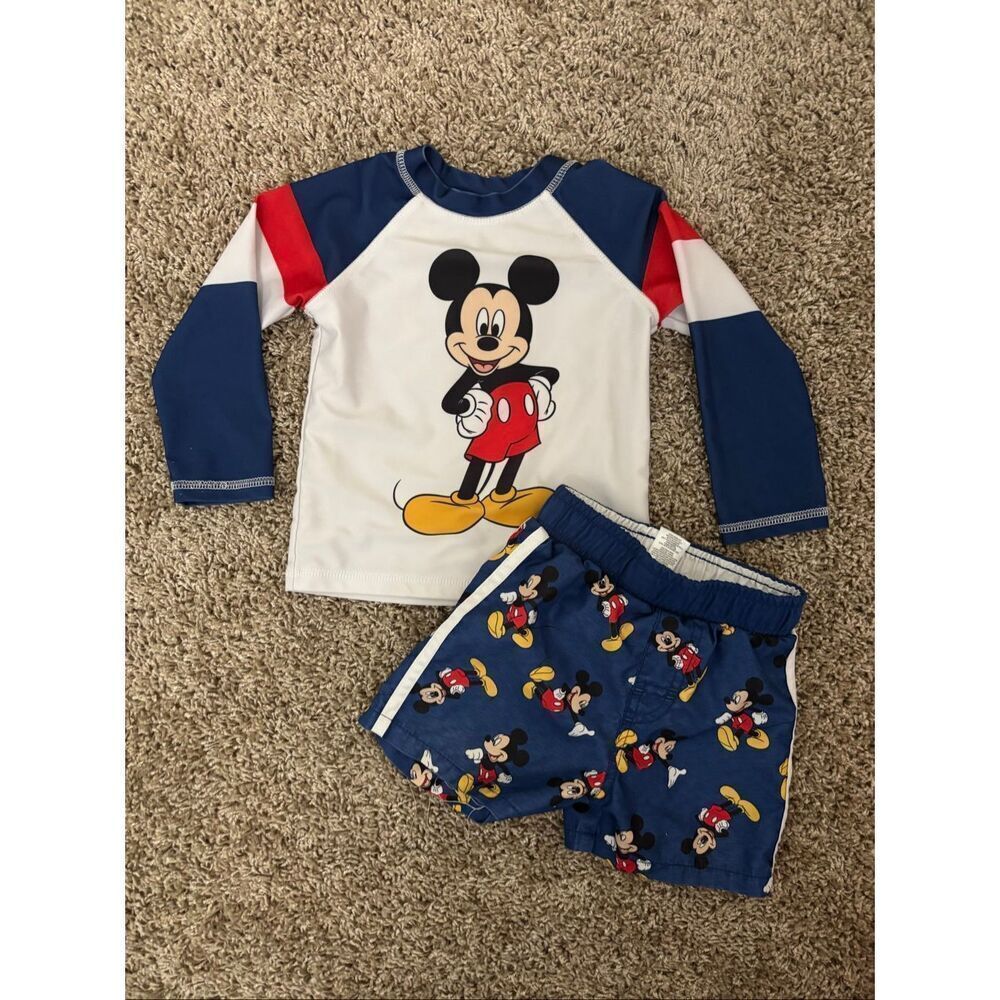 ❤️Disney Mickey Mouse 2Pc Swimsuit Sz18M