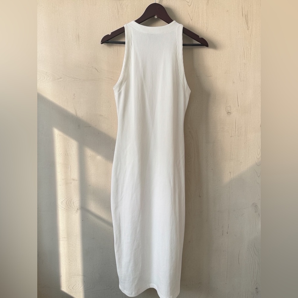 Vici White Ribbed Tank Maxi Dress - Picture 2 of 4