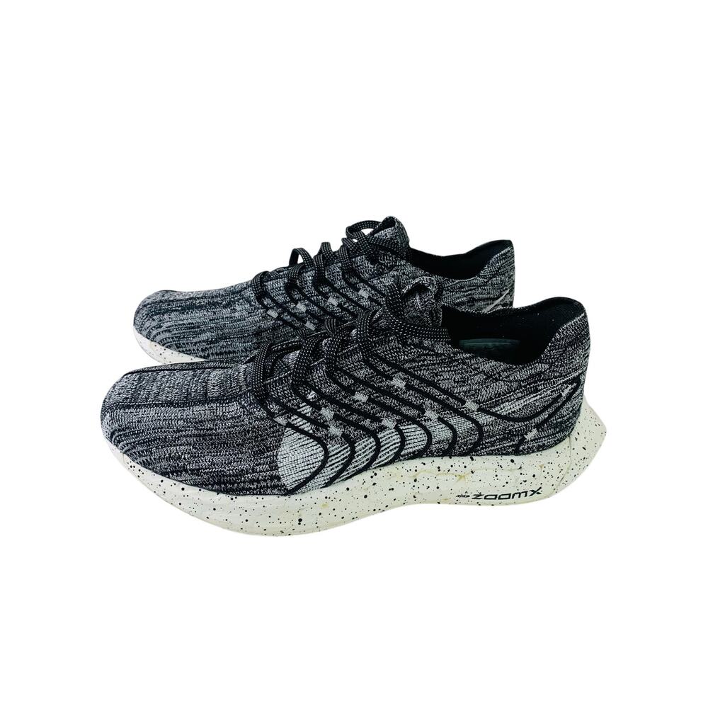 Nike Women's Gray Black Knit Running Shoes Lace Up Athletic Sneakers Size 10