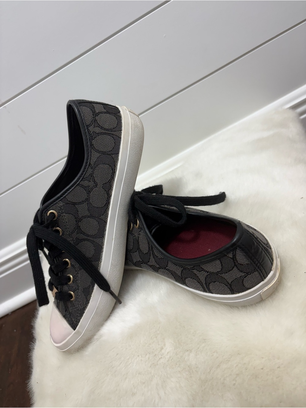 Coach Black Signature Canvas Low-Top Sneakers