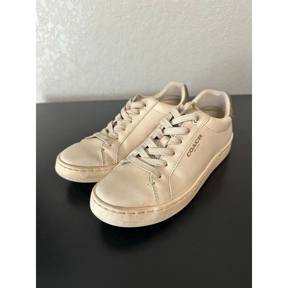 Coach Leather Clip Low Top Sneaker Women 5 Preppy Streetwear Summer Comfy Casual - Picture 2 of 12