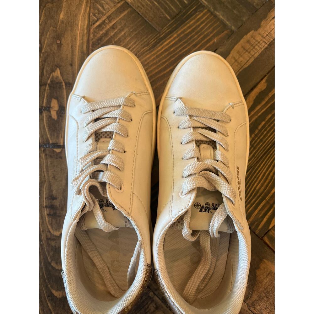 Coach Leather Clip Low Top Sneaker Women 5 Preppy Streetwear Summer Comfy Casual - Picture 4 of 12