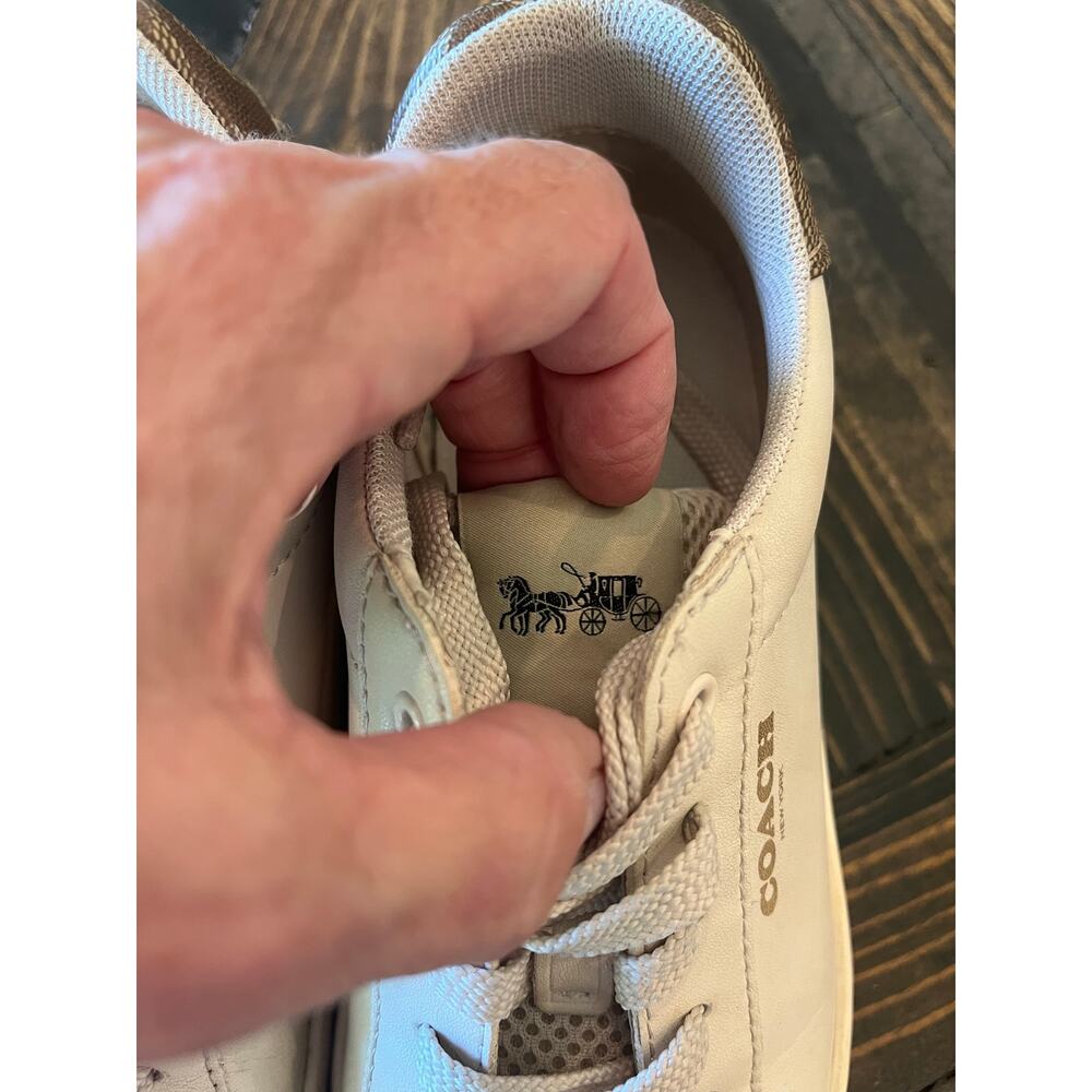 Coach Leather Clip Low Top Sneaker Women 5 Preppy Streetwear Summer Comfy Casual - Picture 5 of 12