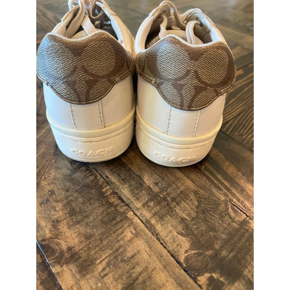 Coach Leather Clip Low Top Sneaker Women 5 Preppy Streetwear Summer Comfy Casual - Picture 7 of 12