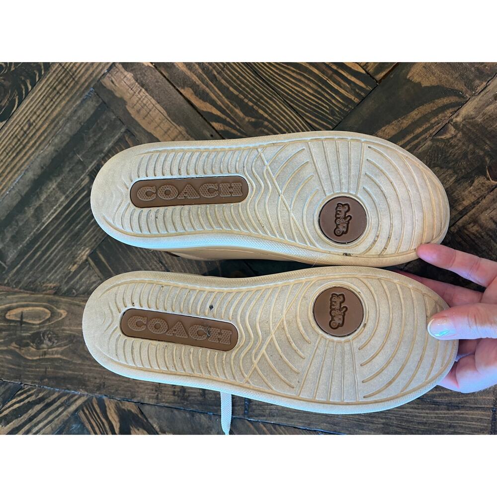 Coach Leather Clip Low Top Sneaker Women 5 Preppy Streetwear Summer Comfy Casual - Picture 8 of 12