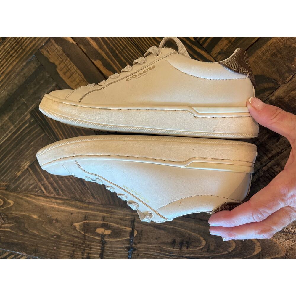 Coach Leather Clip Low Top Sneaker Women 5 Preppy Streetwear Summer Comfy Casual - Picture 10 of 12