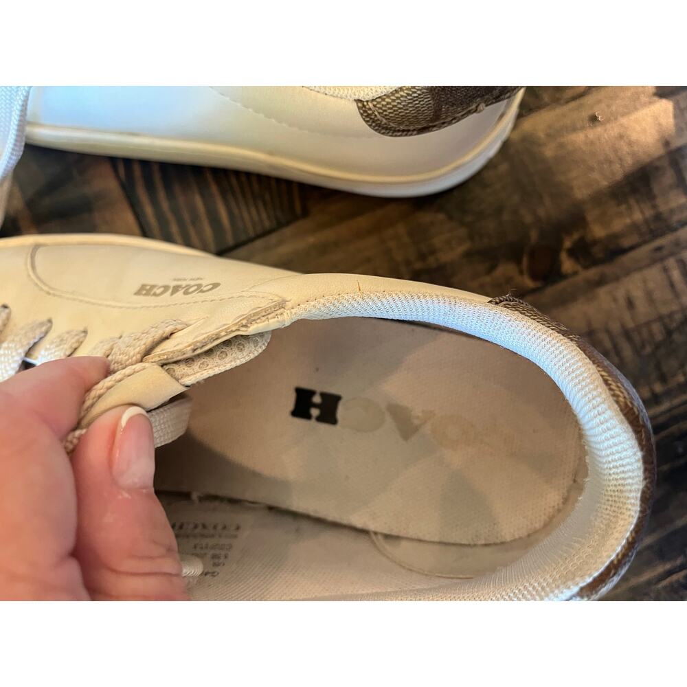 Coach Leather Clip Low Top Sneaker Women 5 Preppy Streetwear Summer Comfy Casual - Picture 11 of 12