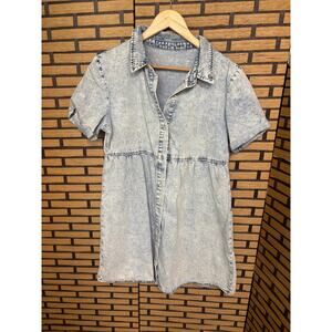 Denim Short Sleeve Dress Size Small