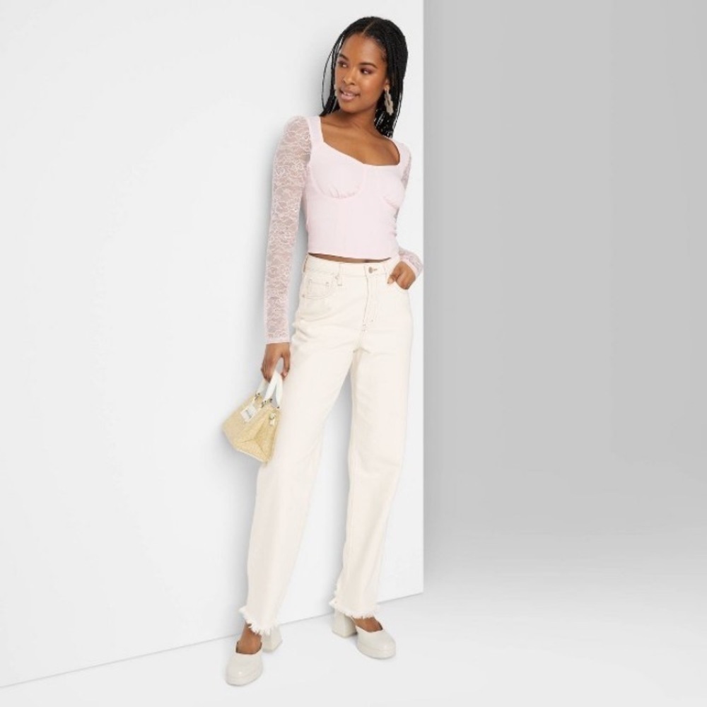 wild fable Straight Leg Jeans in Off-White/Cream