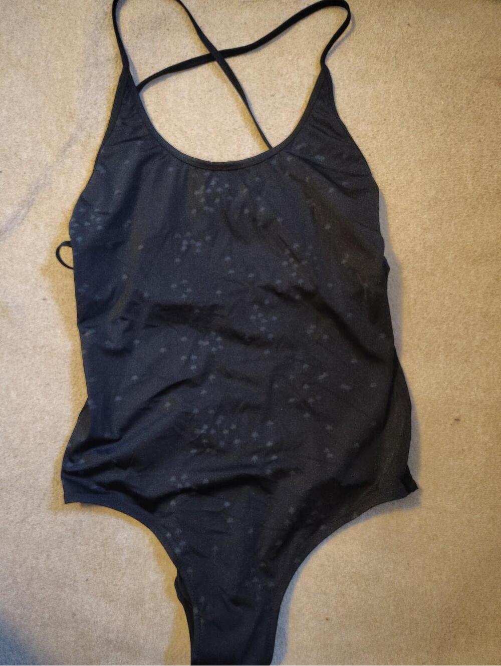 Tomas Maier x Uniqlo Women's Printed Swim One-Piece featuring a subtle palm tree
