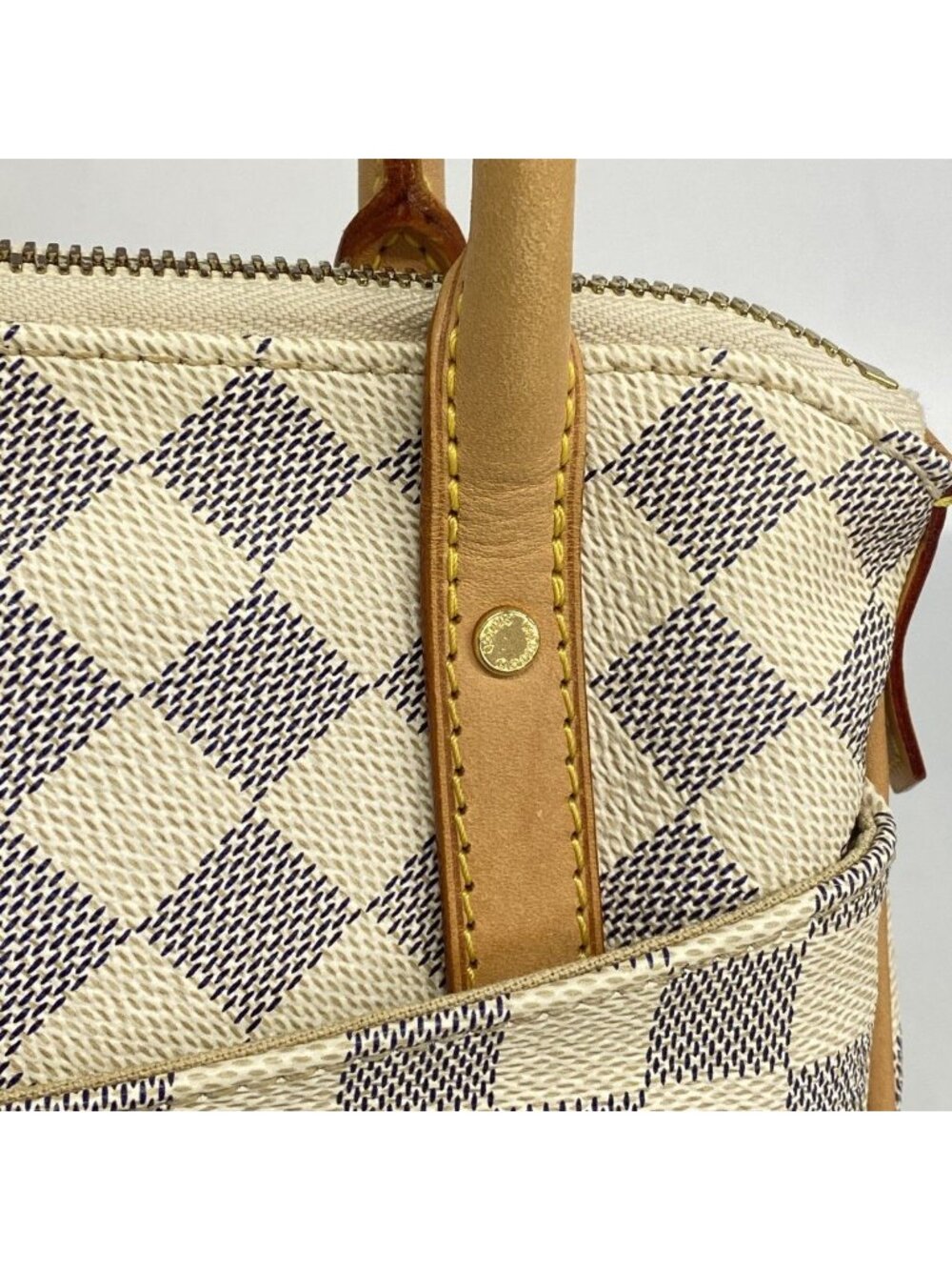 Louis Vuitton Tote Damier Azur Figheri PM White - Picture 9 of 10