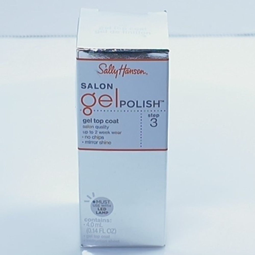 Sally Hansen Salon Gel Polish Step 3 Gel Top Coat Clear 4mL 0.14oz New in Box