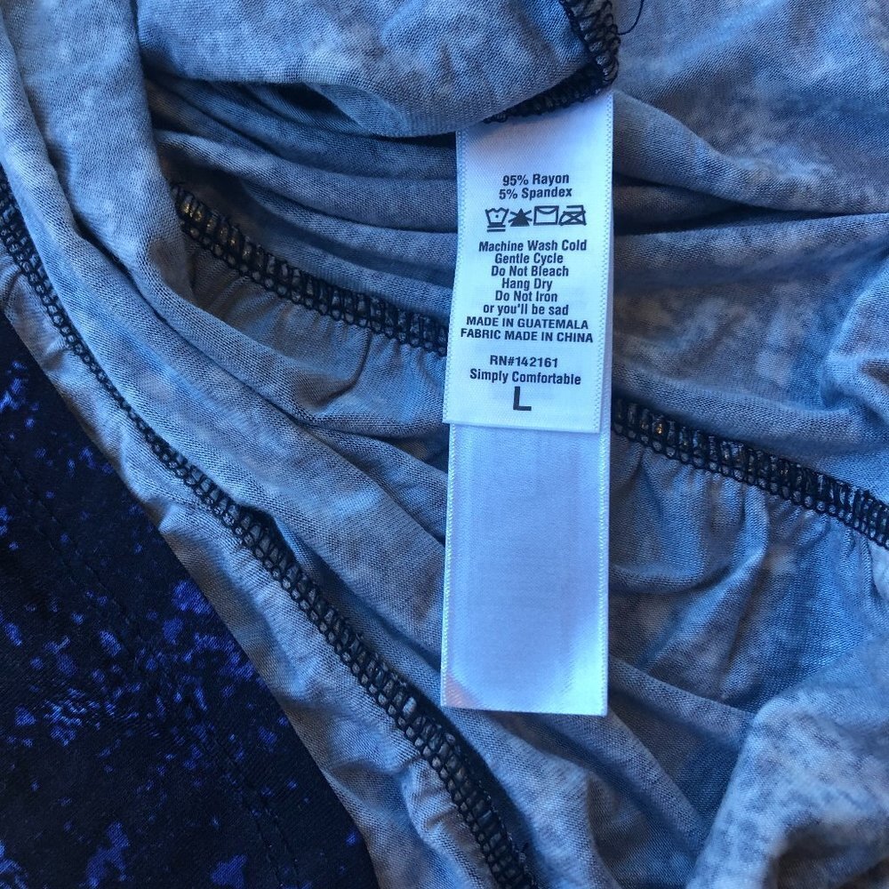Lularoe Blue Talia Mini Skirt Size Large - Picture 6 of 9