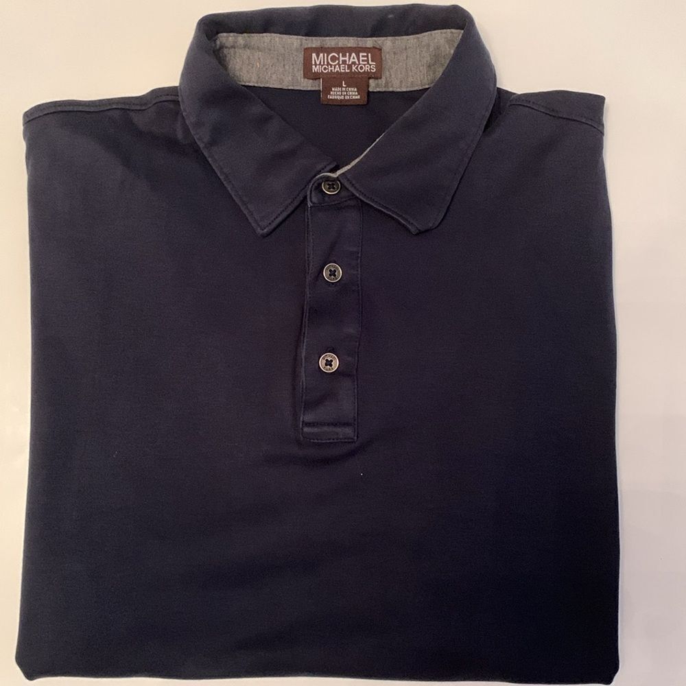 Michael Kors Cotton Navy Polo Shirt Men’s Size L