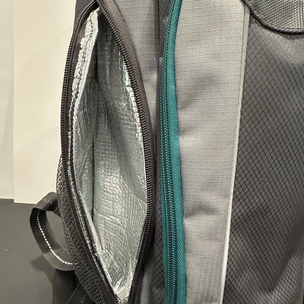 Eddie Bauer Places & Spaces Backpack Baby Diaper Bag Gray Teal Insulated - Picture 9 of 12