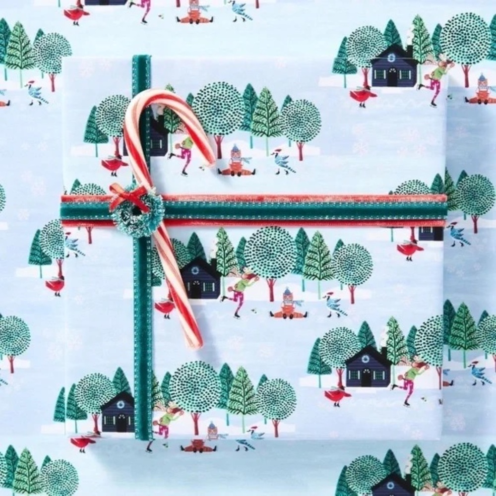 NWT 2 Rolls  Anthropologie Holiday Gift Wrap