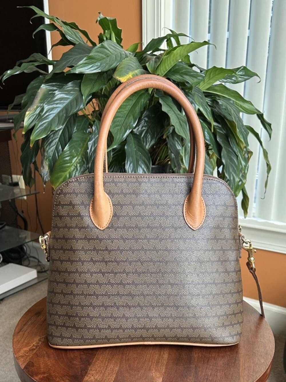MARIO VALENTINO Two-Way Dome Bag, Brown - Picture 4 of 13