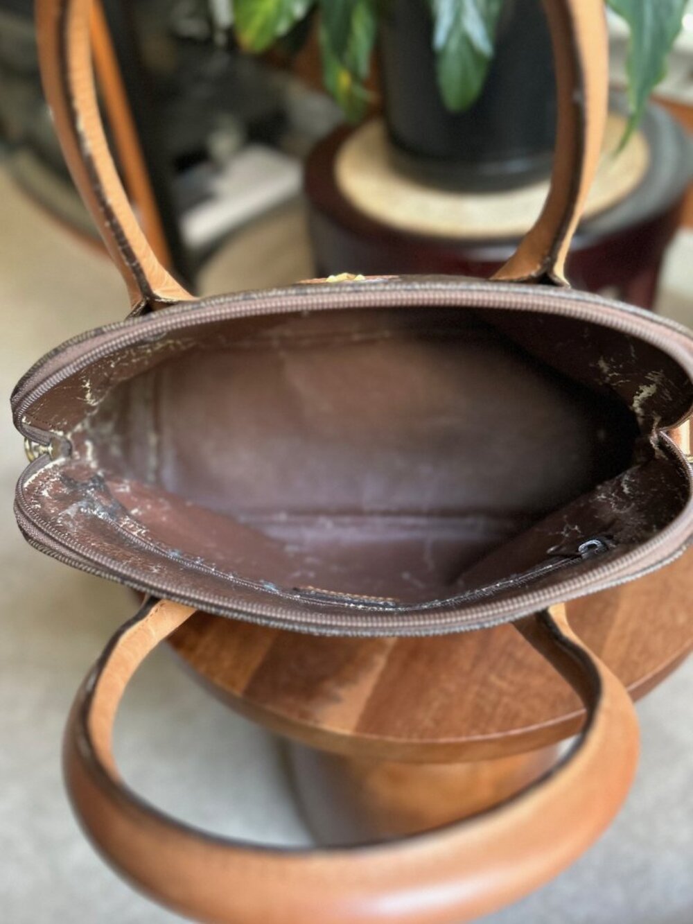 MARIO VALENTINO Two-Way Dome Bag, Brown - Picture 9 of 13