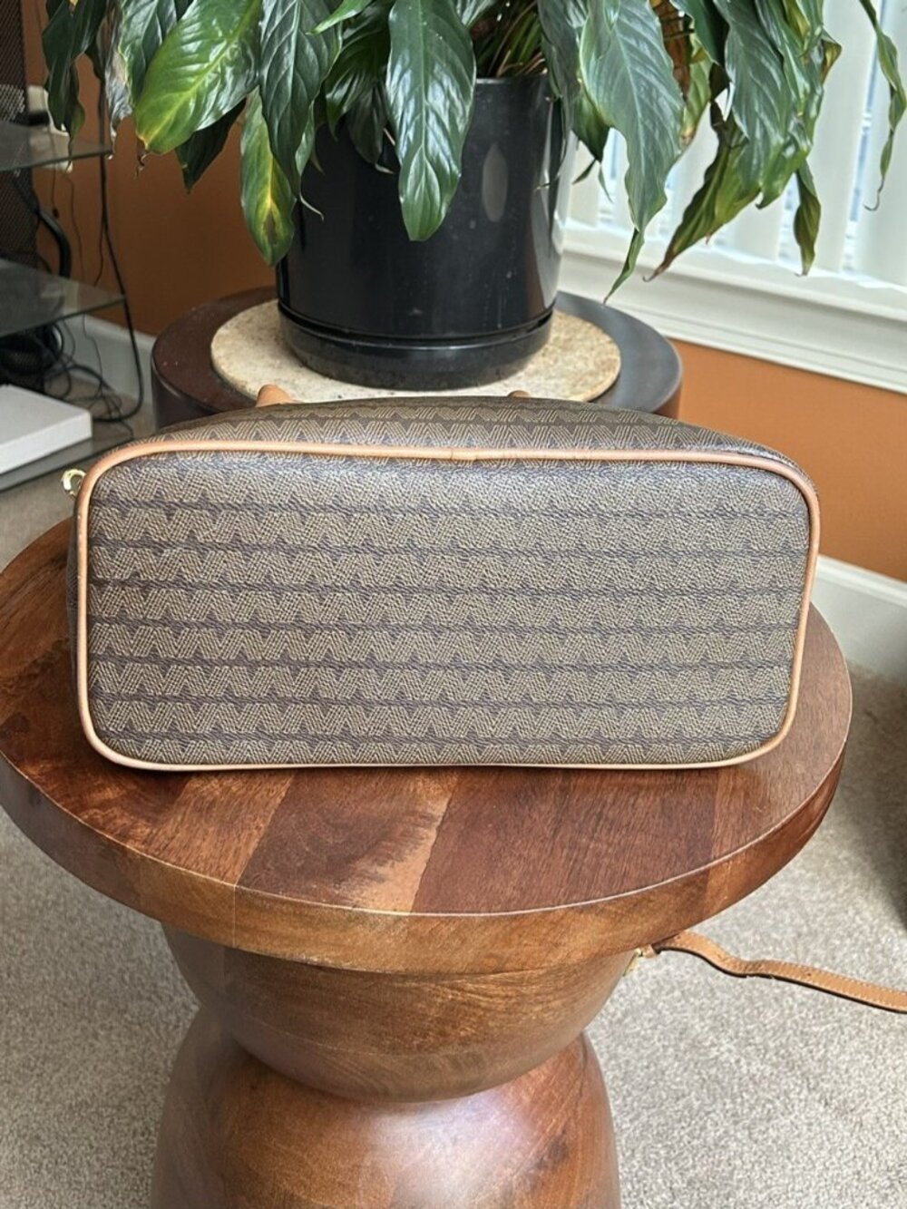MARIO VALENTINO Two-Way Dome Bag, Brown - Picture 7 of 13