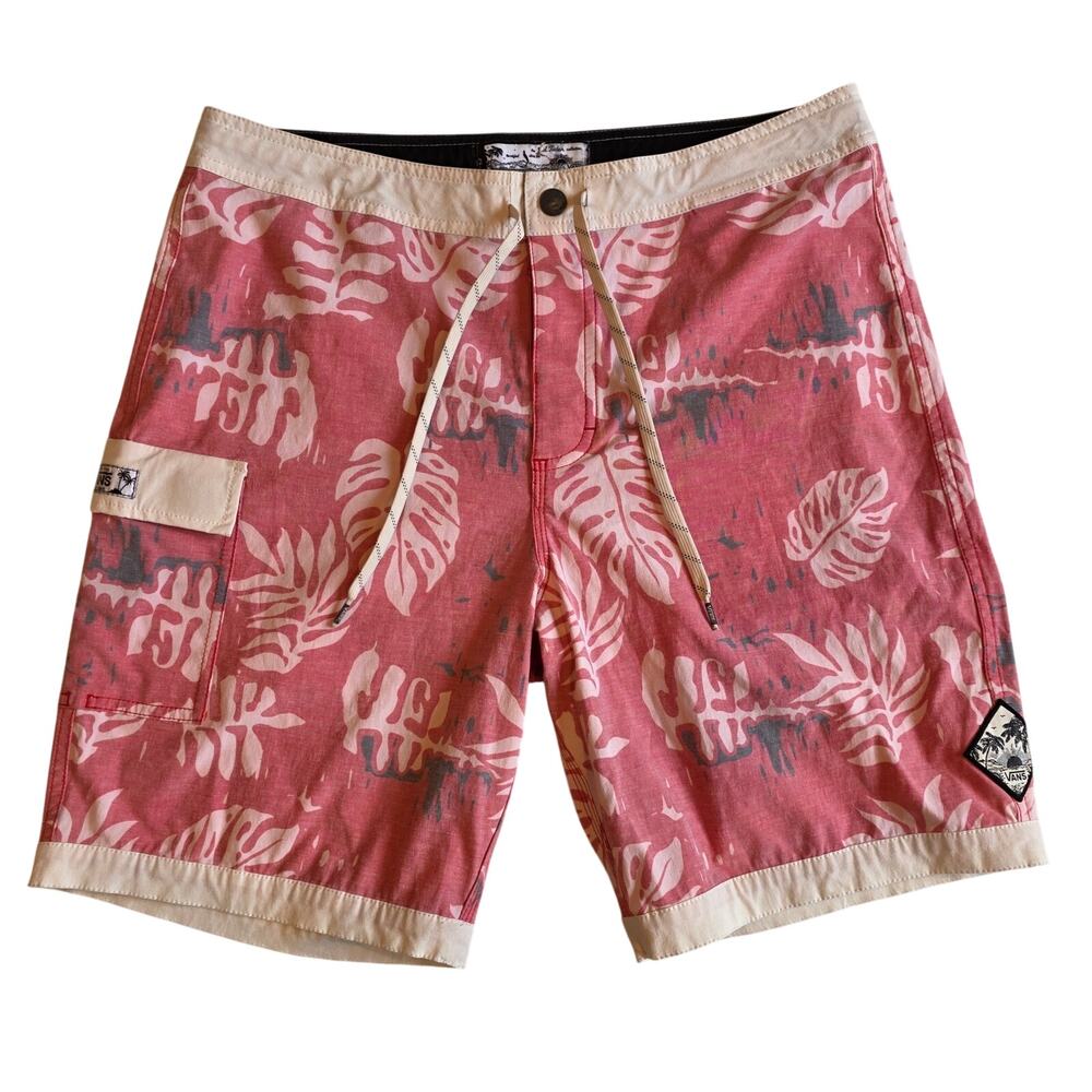 Vans Joel Tudor Collection Tropical Palm Board Shorts Pink 32
