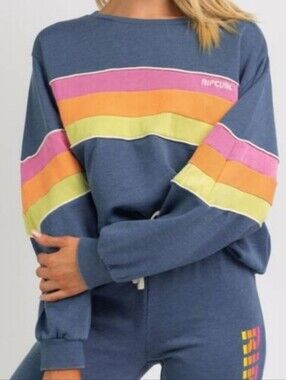 {L} Rip Curl Golden State Crewneck Sweatshirt Beachy Loungewear Surfer Swim