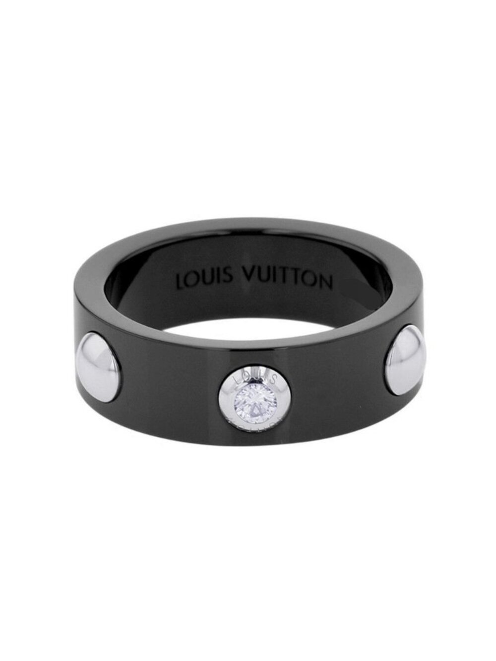 Louis Vuitton Ring Petite Bague Diamond Black Ceramic