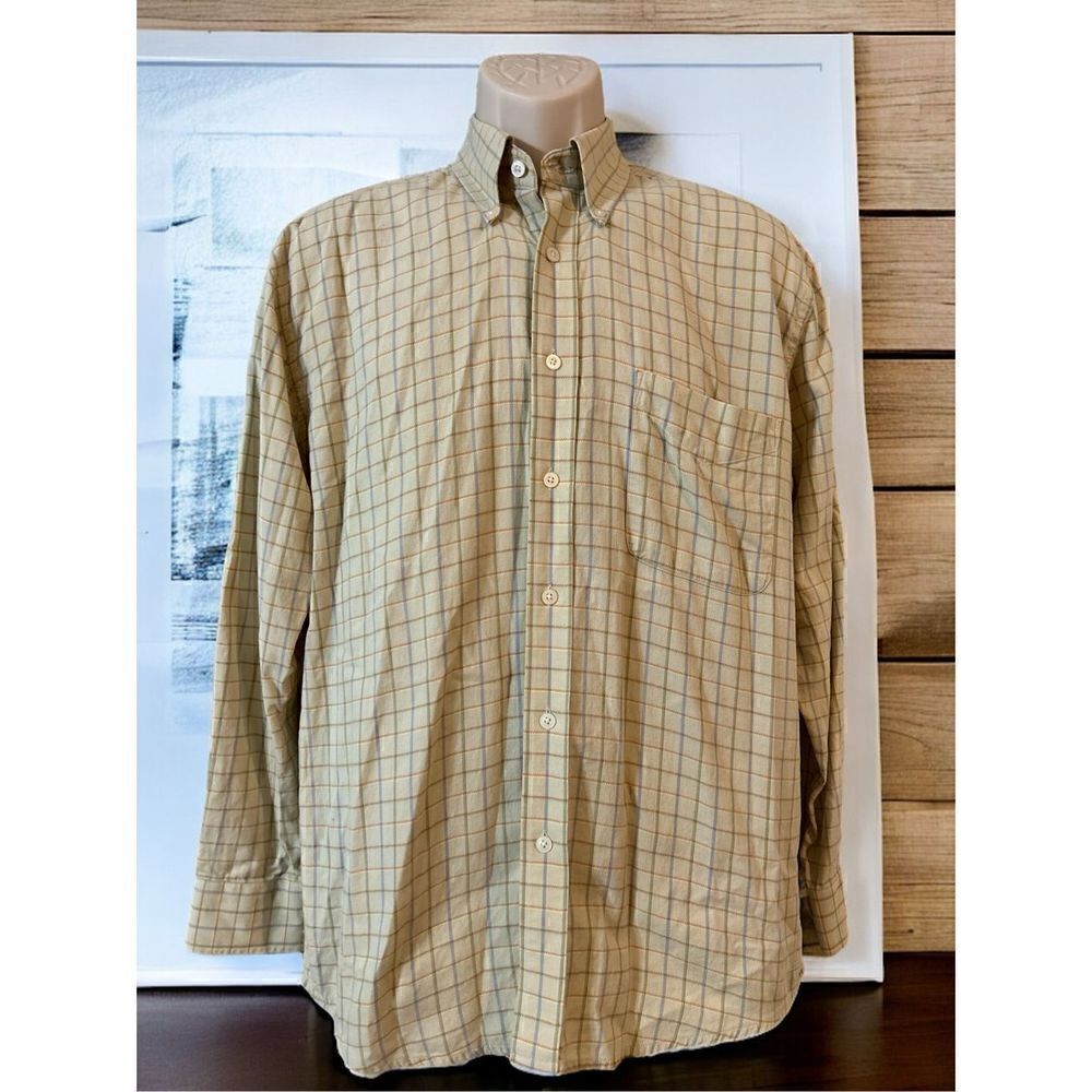 Alan Flusser Mens Multicoloured checked Shirt Size Medium