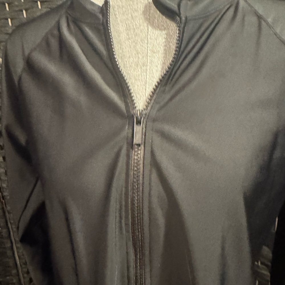 Kona Sol Black thin zip up yoga jacket. Sz XL - Picture 3 of 5