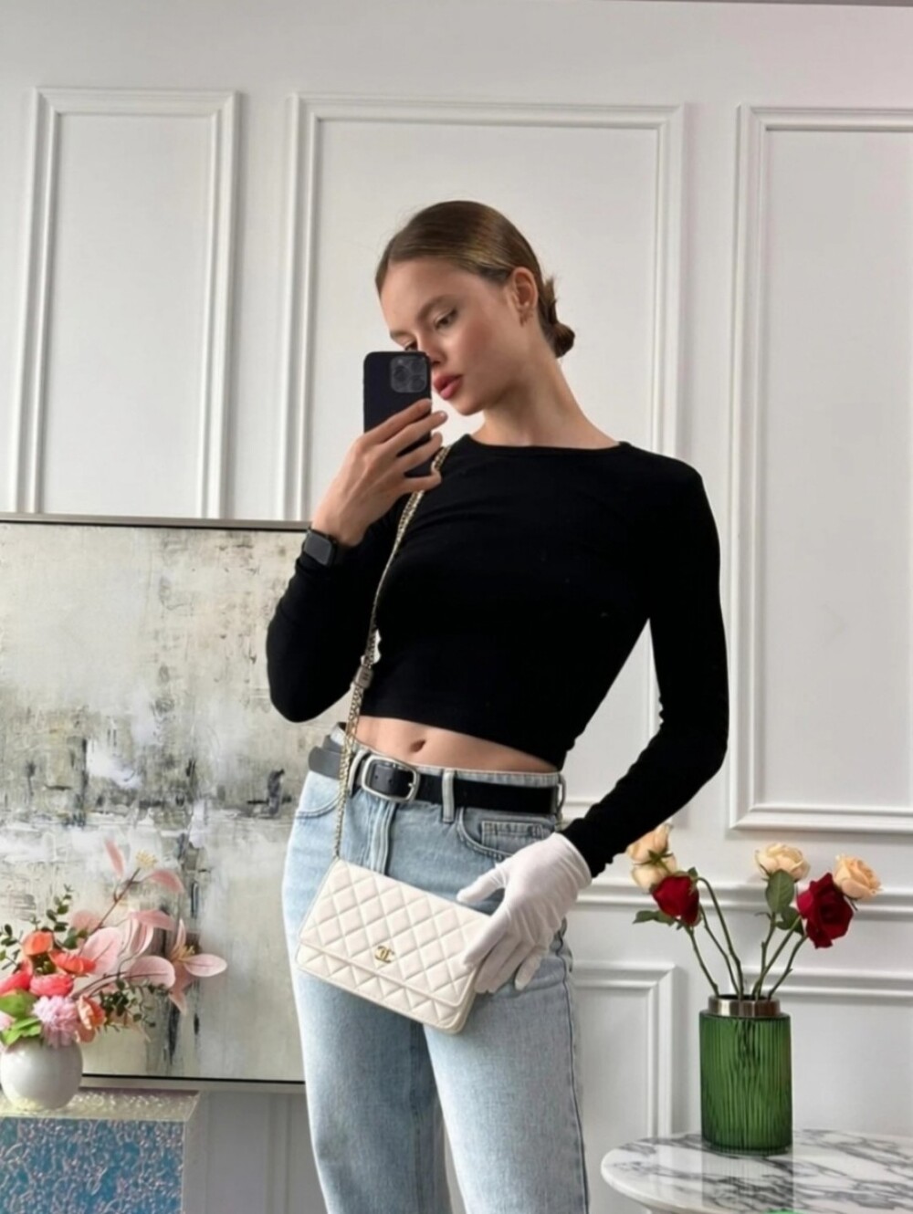 Chanel Bag White Quilted Wallet On Chain WOC Flap Bag Limited Edition Chain-Rare - Picture 10 of 10
