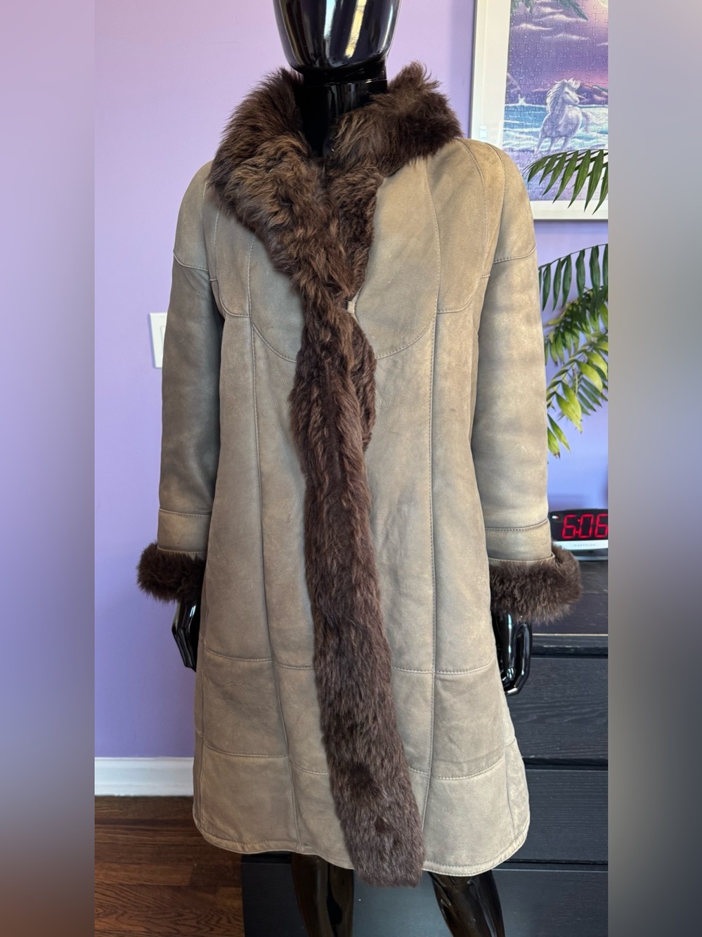 Christia high fashion Toscana fur coat shearling