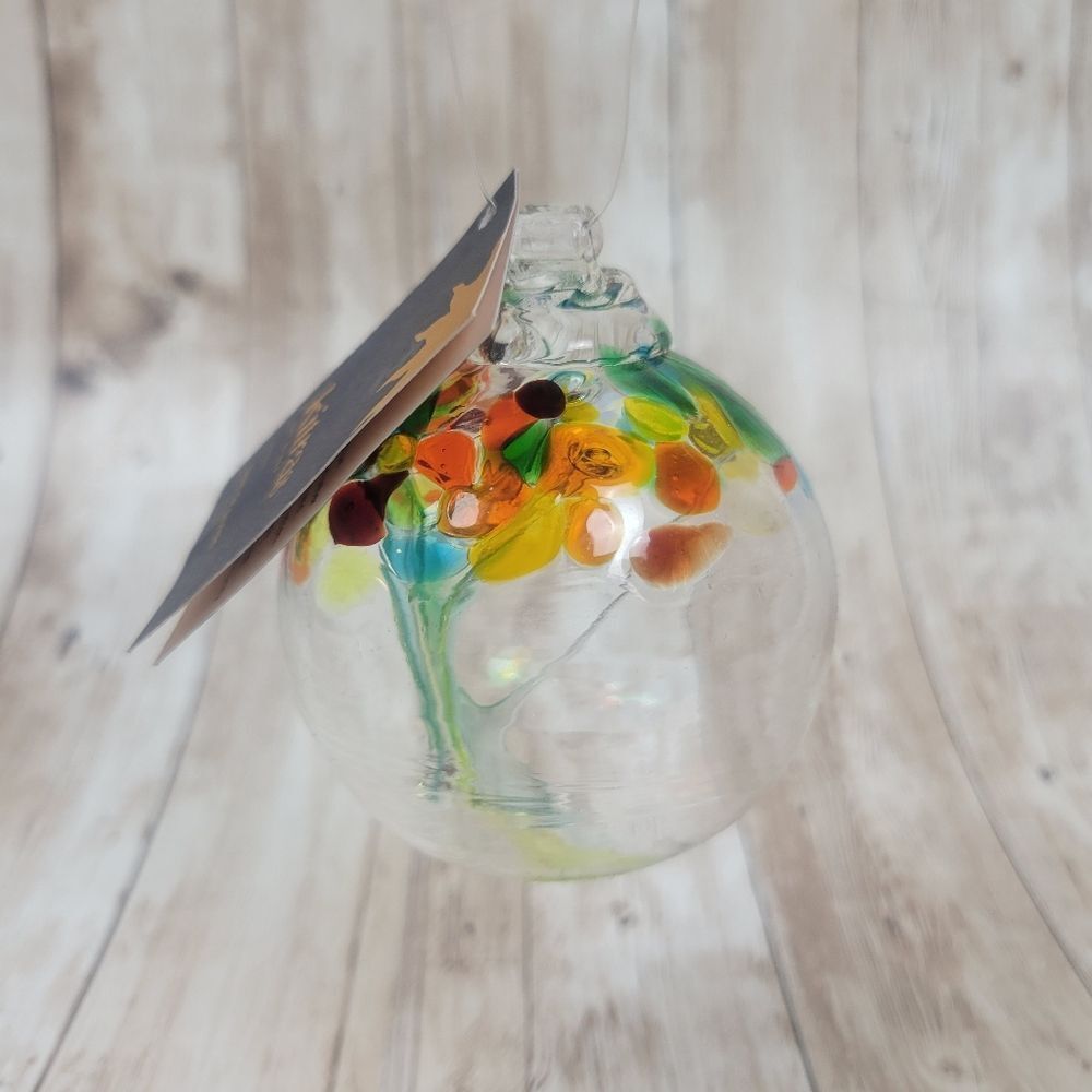 Kitras Art Glass Tree of Giving Ball Ornament Decoration
