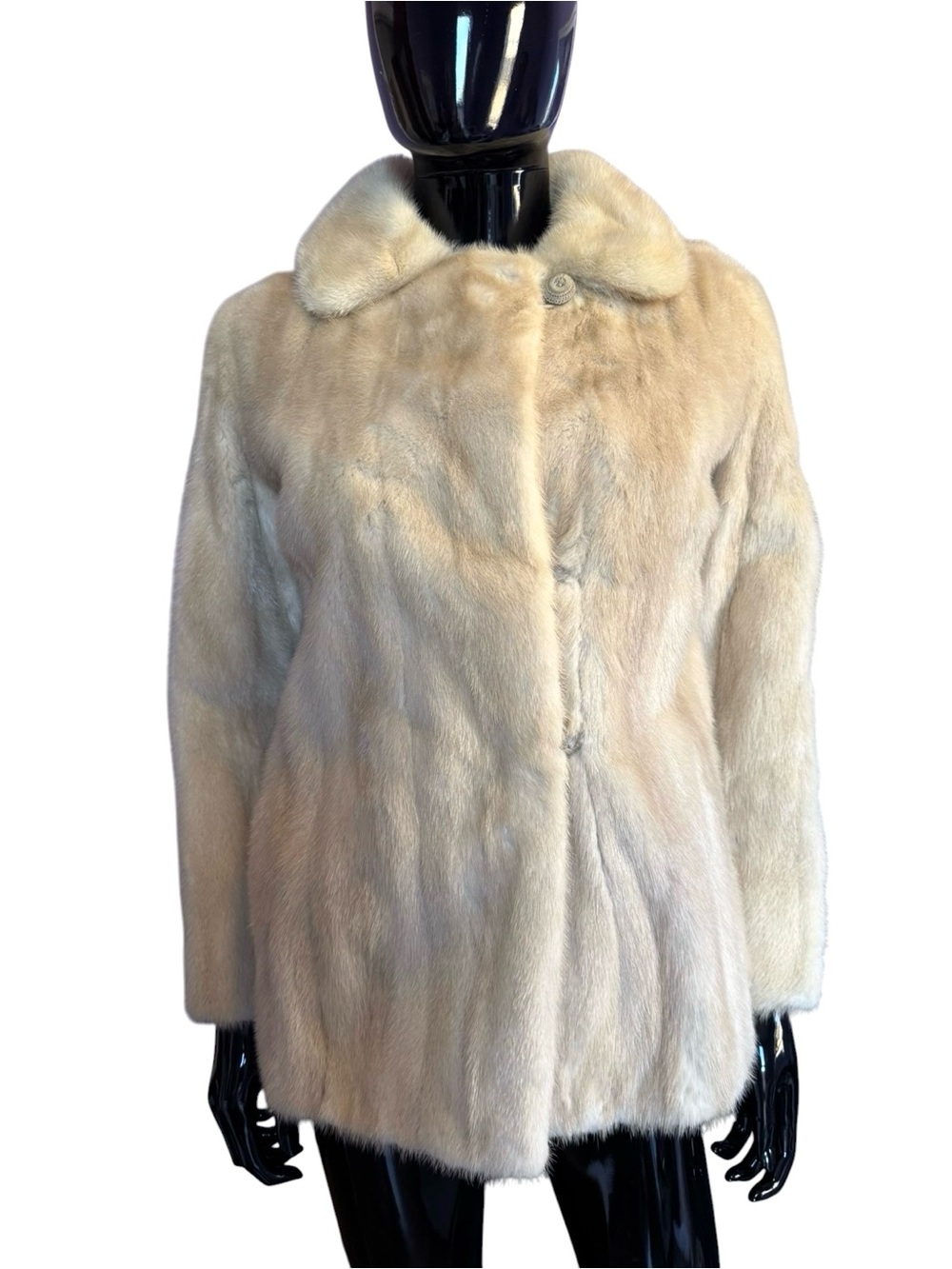 Canadian fur Co Ivory beige mink jacket