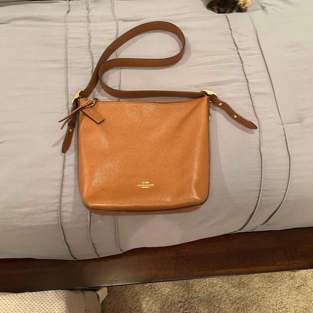 Coach Tan Leather Crossbody Bag