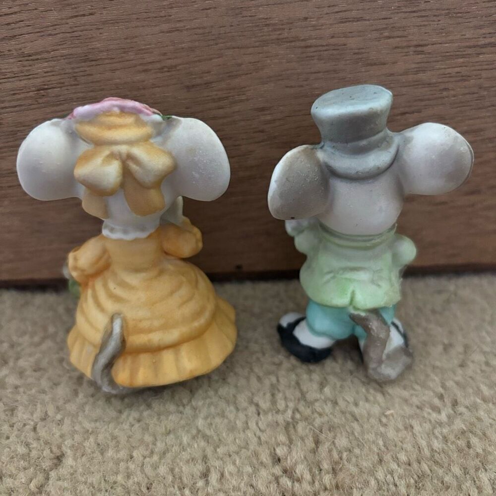 Vintage Mouse Couple 3” Figurines Taiwan - Picture 3 of 4