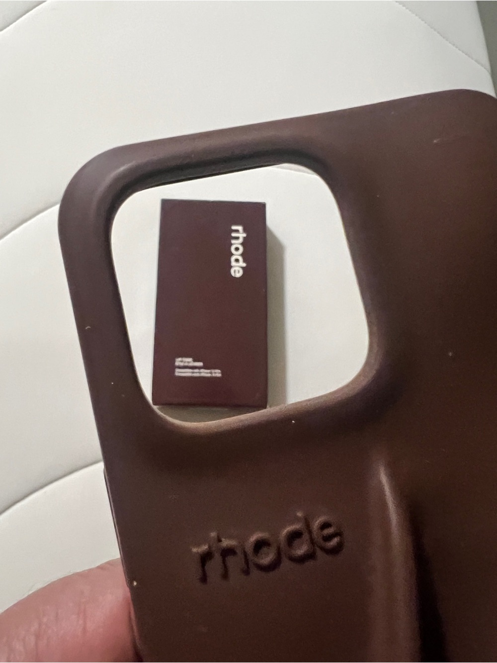 LNIB rhode iPhone 13 Pro Espresso Peptide Lip Holder Silky Silicone Case - Picture 4 of 14