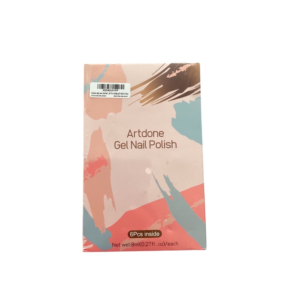Artdone Gel Nail Polish Set 6 Colors‎ 8ml Each for UV LED Lamp