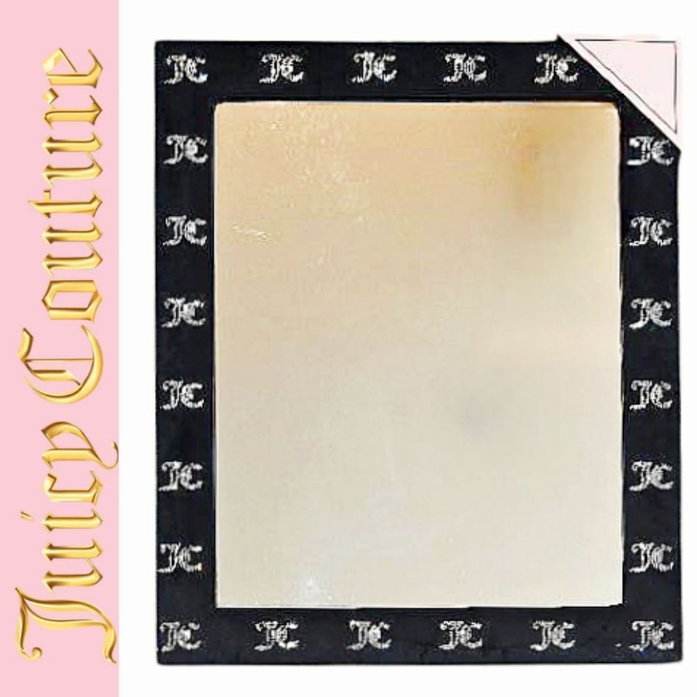 Juicy Couture Home Rhinestone JC Logo Velour Accent Mirror