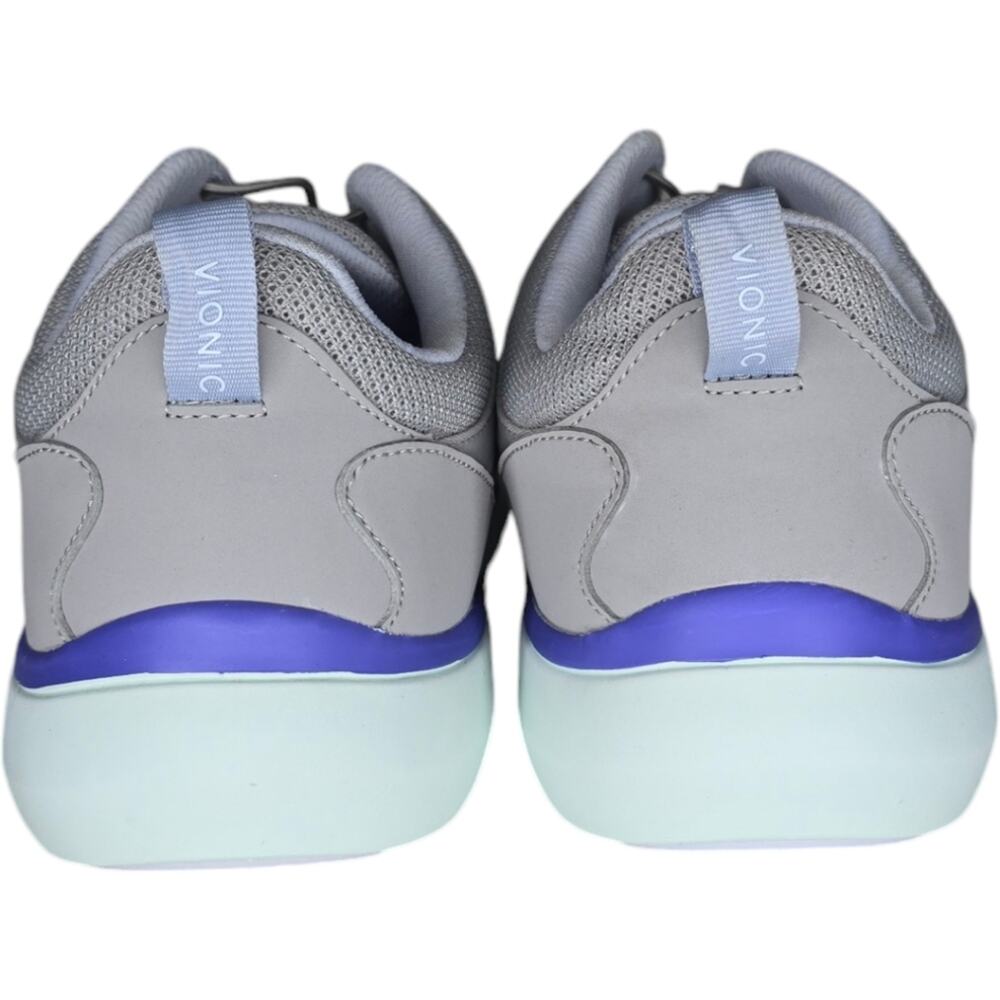 Vionic Odessa Mesh Bungee Lace Sneakers Gray Purple Size 10W - Picture 4 of 12