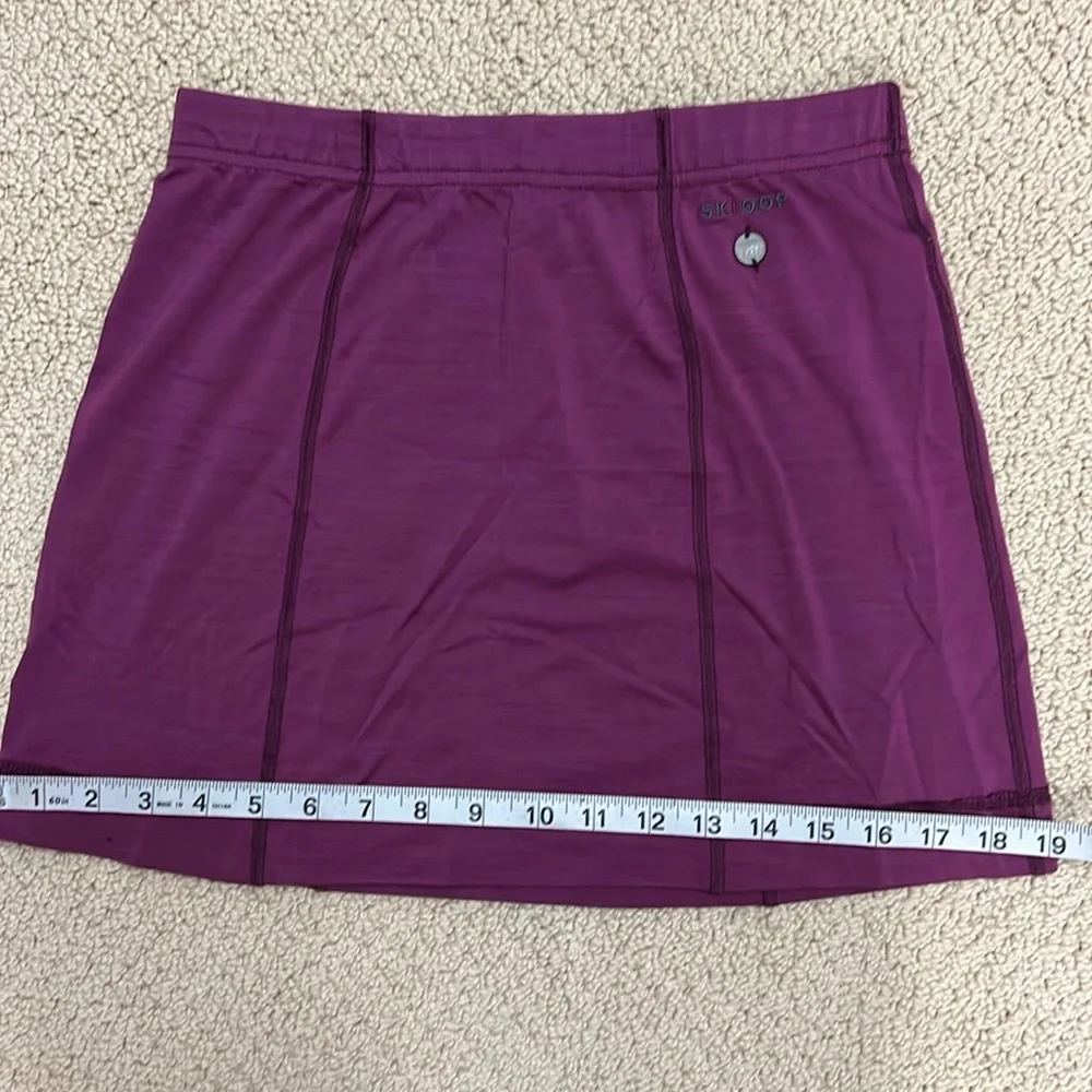 Skhoop SWEDEN Pull On Merino Wool Lightweight Stretch Purple Tube Mini Skirt XS - Picture 9 of 10