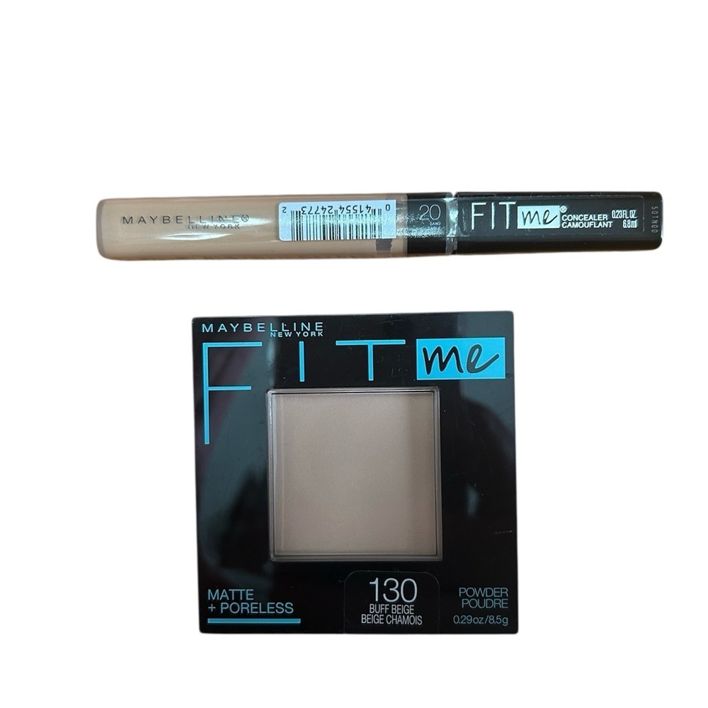Maybelline Fit Me Concealer 20 SAND — Powder 130 Buff Beige Face Makeup. New!