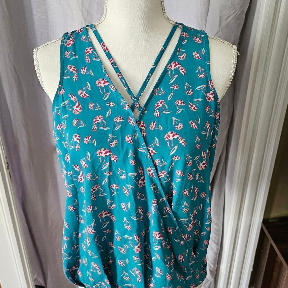 Grayson Threads Teal Pink Wrap Tank Top